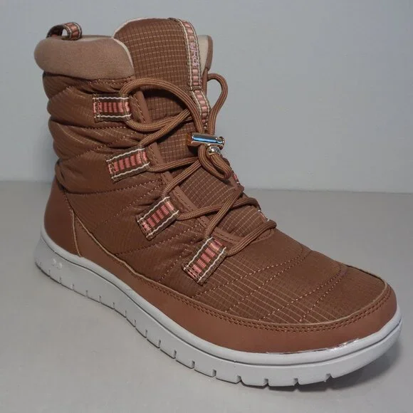 Ryka Size 6.5 Wide SENNA 3 Saddletan Fabric Boots New Women's Shoes - Picture 5 of 16